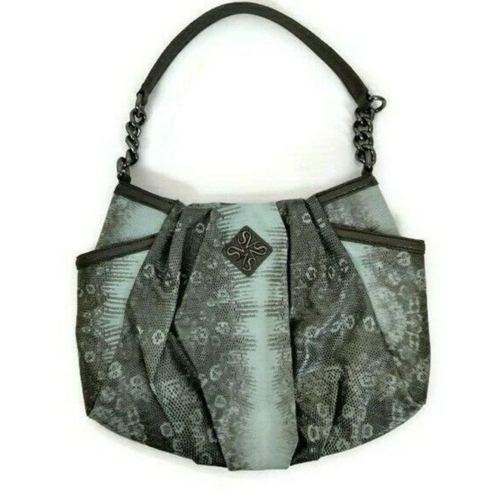 Turquoise/Pewter Blend Handbag Purse